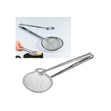 FRU-037 Щипці для фритюру і смаження з сіткою-шумівкою  28x10 см.