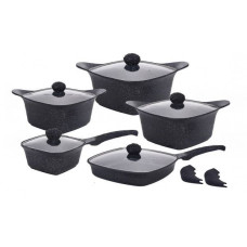 EB-12912 Набір кастрюль з мармуровим покриттям 10 предметів EB-12912 Набір кастрюль з мармуровим покриттям 10 предметів