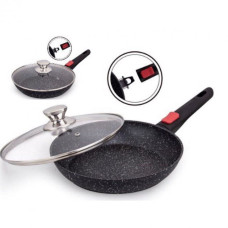 EB-13002 Сковорода Edenberg 22 см з мармуровим антипригарним покриттям знімною ручкою та кришкою