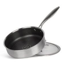 EB-14151 Глибока сковорода з кришкою Edenberg 24*7 см із нержавіючої сталі з антипригарним покриттям