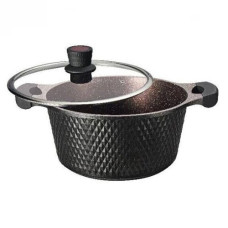 EB-16203 Казан 6 л з  з мармуровим антіпригарним покриттям та кришкою