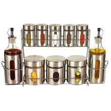 EB-18029 Набір для спецій, приправ, олії, оцту Edenberg 11 предметів на стійці-органайзері 