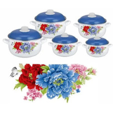 EB-1878 Набір кухонного посуду 10 предметів емальований