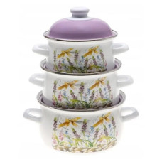 EB-1887 Набір кухонного посуду 6 предметів емальований