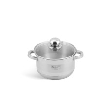 EB-3004 Каструля із нержавіючої сталі одинарна Edenberg зі скляною кришкою 2.6 л