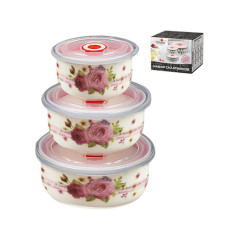 FRU-435 Набір салатників з кришкою 3 предмета Frico 