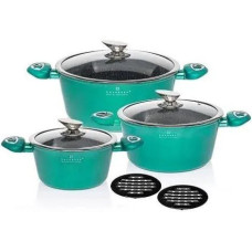EB-7427 Набір кастрюль з мармуровим покриттям 8 предметів EB-7427 Набір кастрюль з мармуровим покриттям 8 предметів