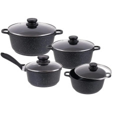 EB-9180 Набір кастрюль з мармуровим покриттям 8 предметів