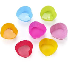 FRU-851 Силіконові форми для кекса 10 шт набір в формі серця FRU-851 Силіконові форми для кекса 10 шт набір в формі серця