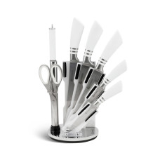 EB-906 Набір ножів з нержавіючої сталі Edenberg 8 предметів на підставці, що обертається