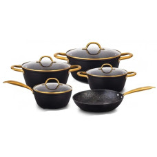 Набір кастрюль з мармуровим антипригарним покриттям 9 предметів AC-1680